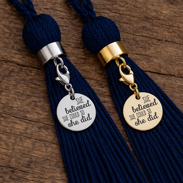 She Believed She Could Graduation Tassel Charm Inspirational Graduate Gift